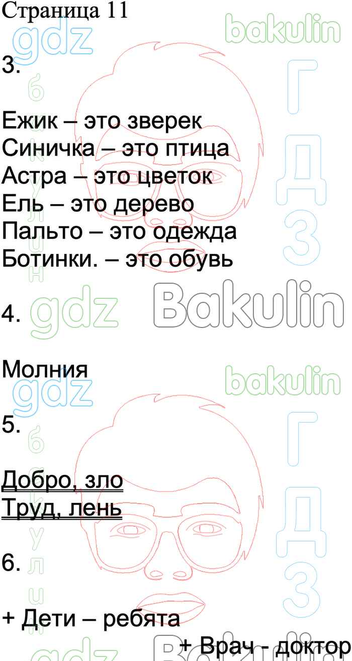 ГДЗ проверочные работы по русскому языку 1 класс Канакина Школа России  решебник ответы онлайн, Решение, Страницы, 11