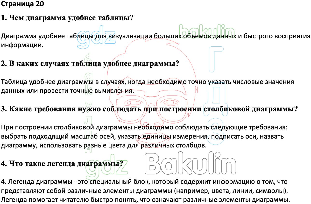 ГДЗ Вероятность и статистика 7-9 класс Высоцкий, Ященко 2023 ФГОС, Решение,  Часть 1, Вопросы на странице, 20