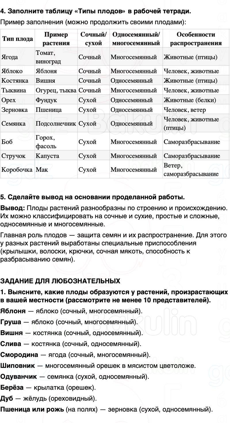 ГДЗ биология 6 класс Пасечник Линия жизни Параграф 16