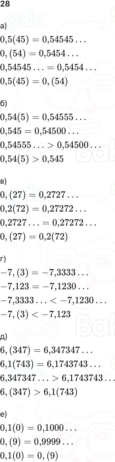 ГДЗ Алгебра 9 класс Макарычев, Теляковский 2025 Номера 28