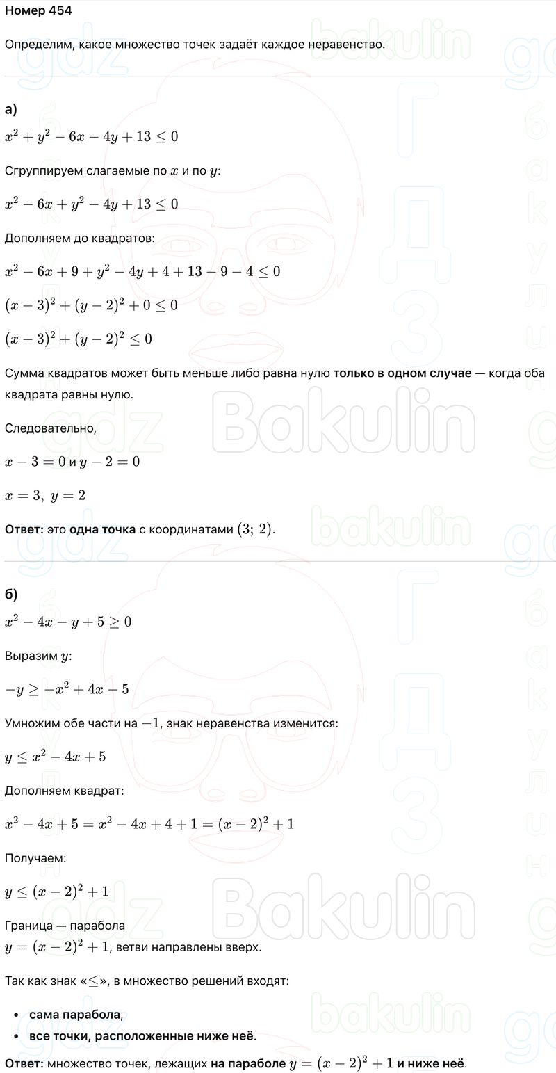 ГДЗ Алгебра 9 класс Макарычев, Теляковский 2025 Номера 454