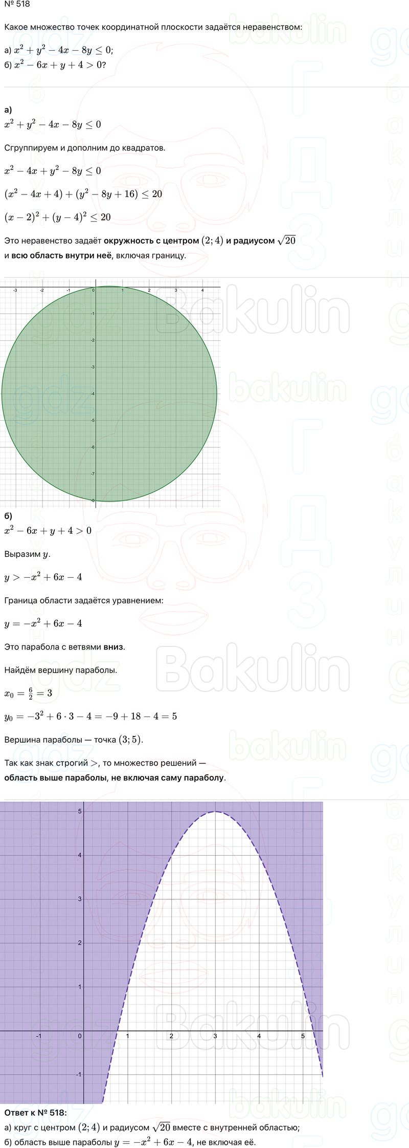 ГДЗ Алгебра 9 класс Макарычев, Теляковский 2025 Номера 518