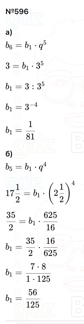 ГДЗ Алгебра 9 класс Макарычев, Теляковский 2025 Номера 596