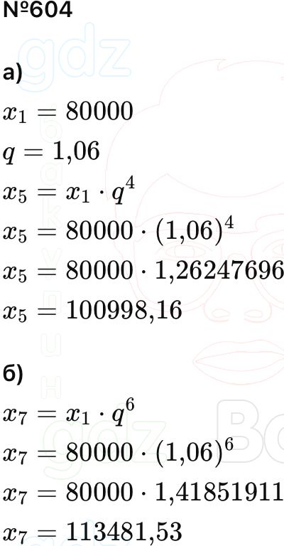 ГДЗ Алгебра 9 класс Макарычев, Теляковский 2025 Номера 604