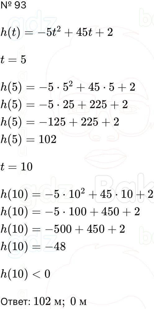 ГДЗ Алгебра 9 класс Макарычев, Теляковский 2025 Номера 93