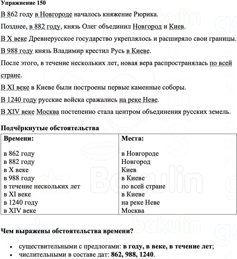 ГДЗ Русский язык 8 класс Ладыженская Упражнение 150