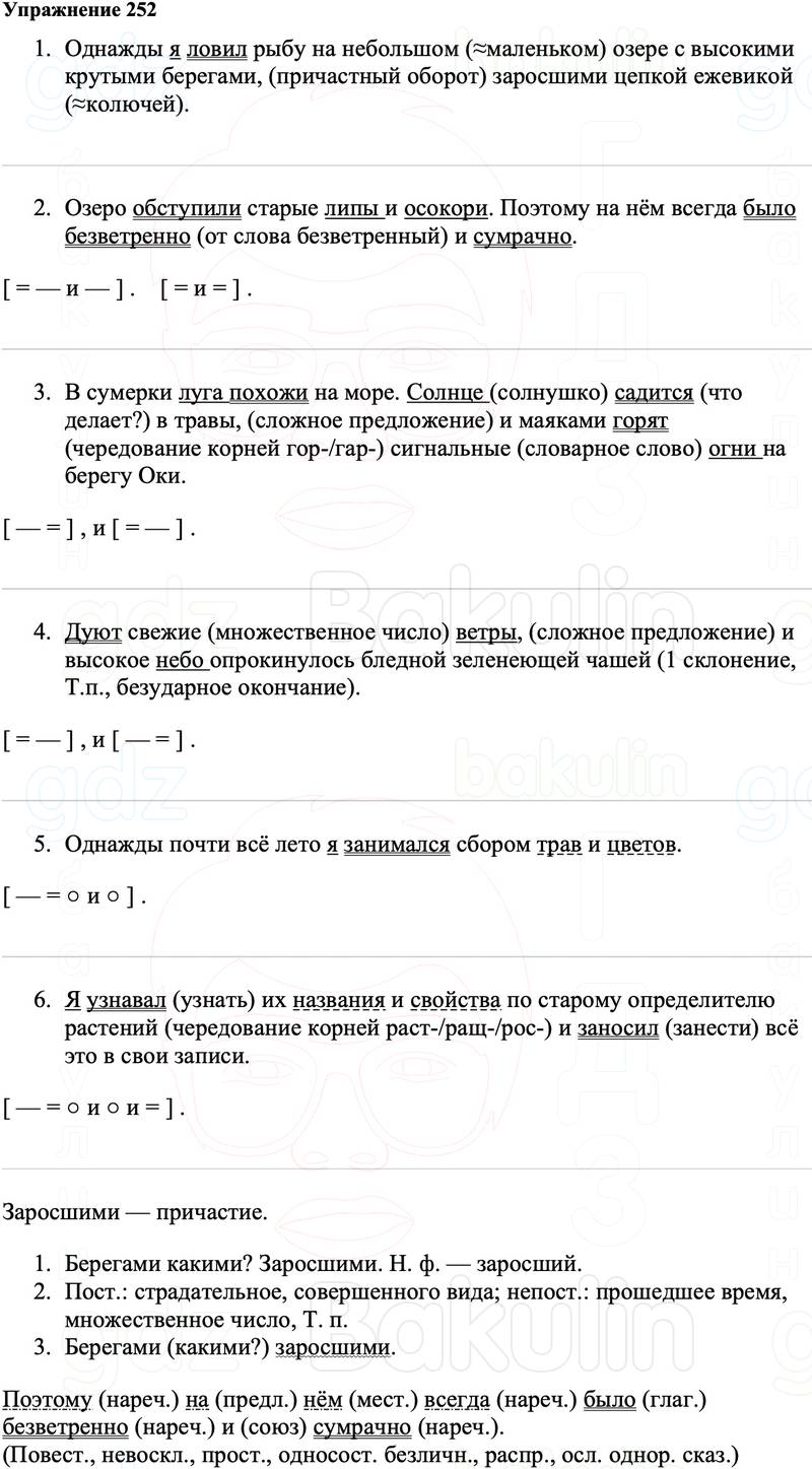 ГДЗ Русский язык 8 класс Ладыженская Упражнение 252