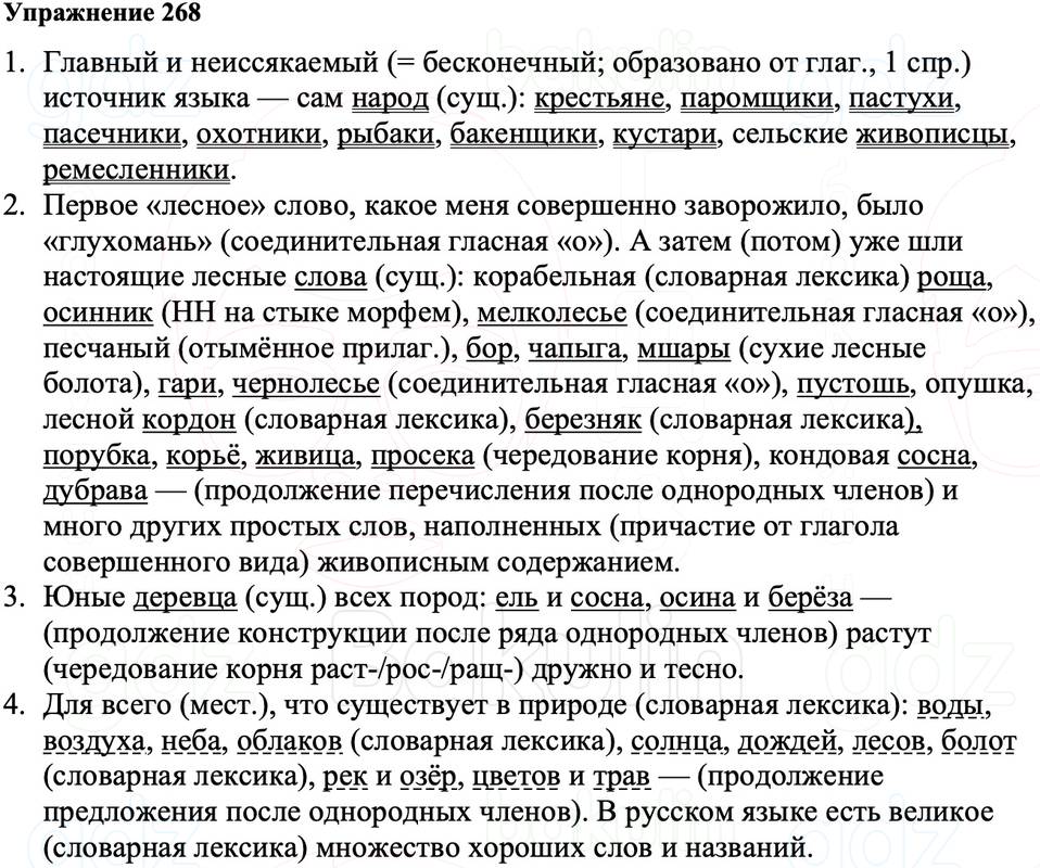 ГДЗ Русский язык 8 класс Ладыженская Упражнение 268