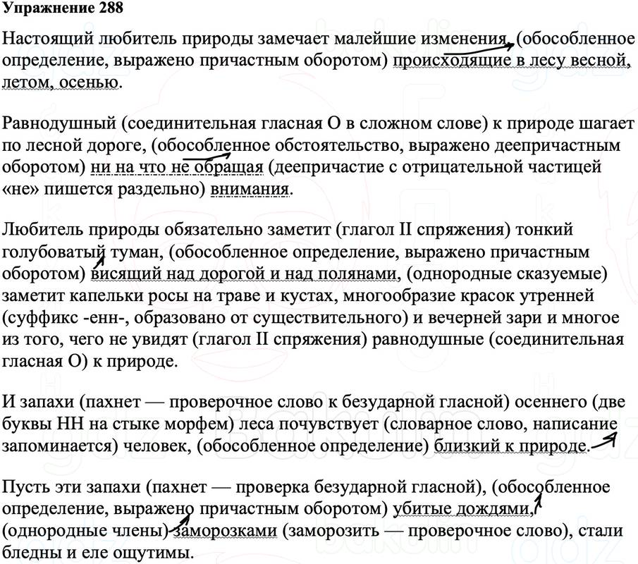 ГДЗ Русский язык 8 класс Ладыженская Упражнение 288