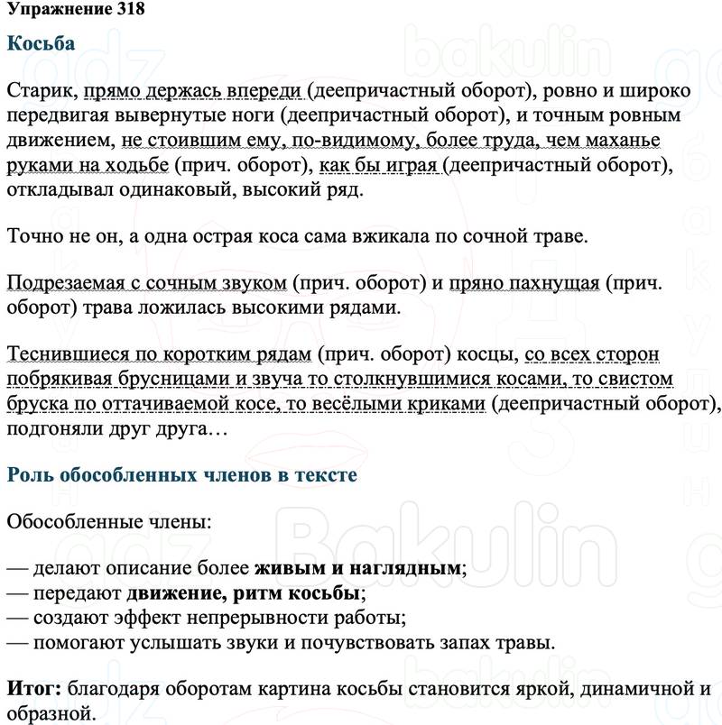 ГДЗ Русский язык 8 класс Ладыженская Упражнение 318