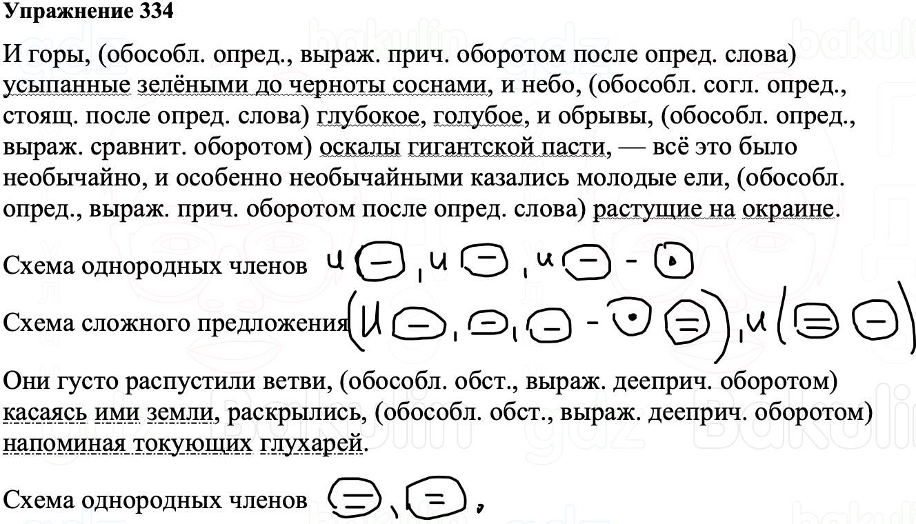 ГДЗ Русский язык 8 класс Ладыженская Упражнение 334