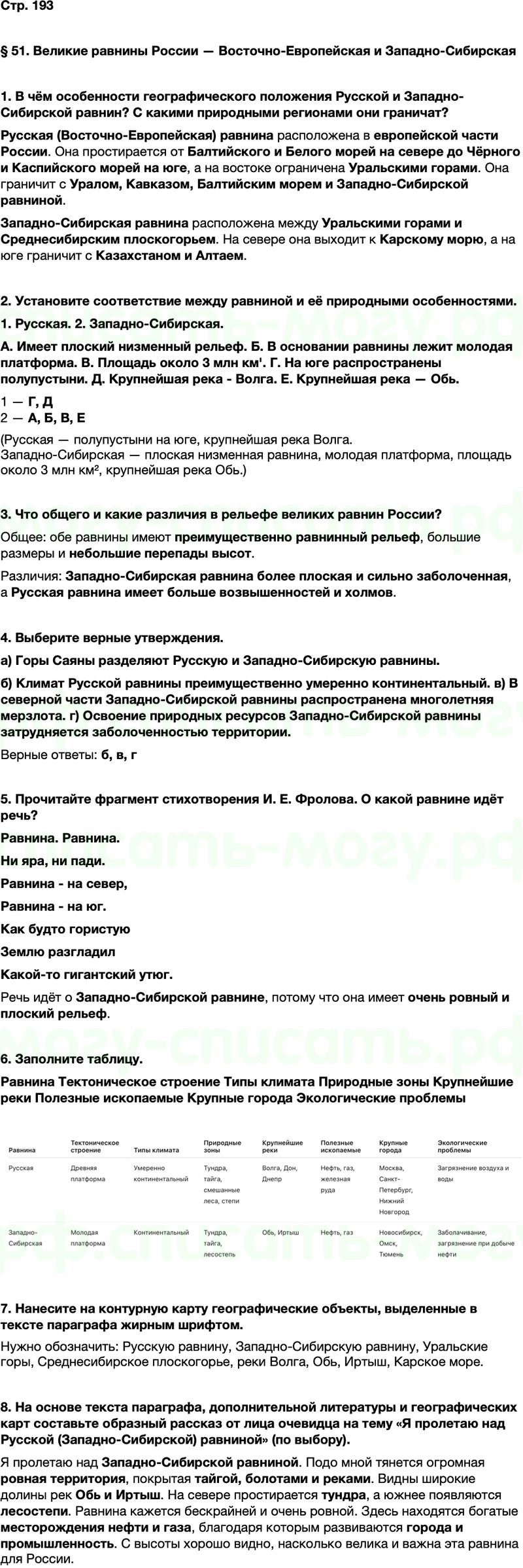 ГДЗ по географии 8 класс Алексеев Полярная звезда ФГОС Параграф 51