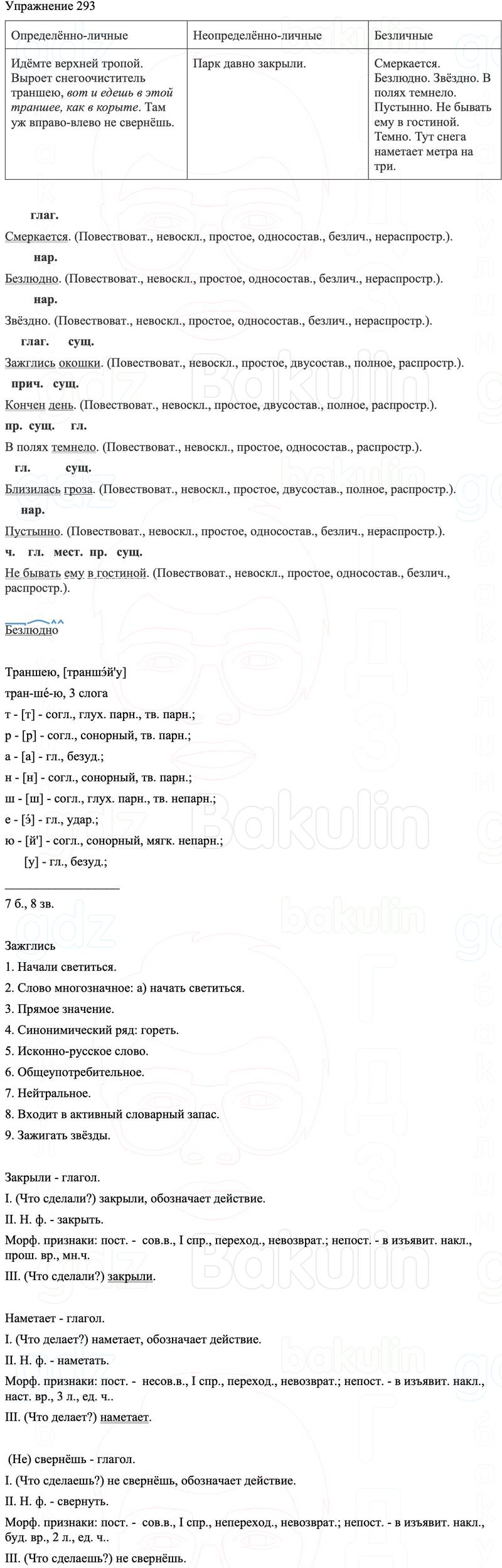 ГДЗ Русский язык 8 класс Бархударов Учебник Упражнение 293