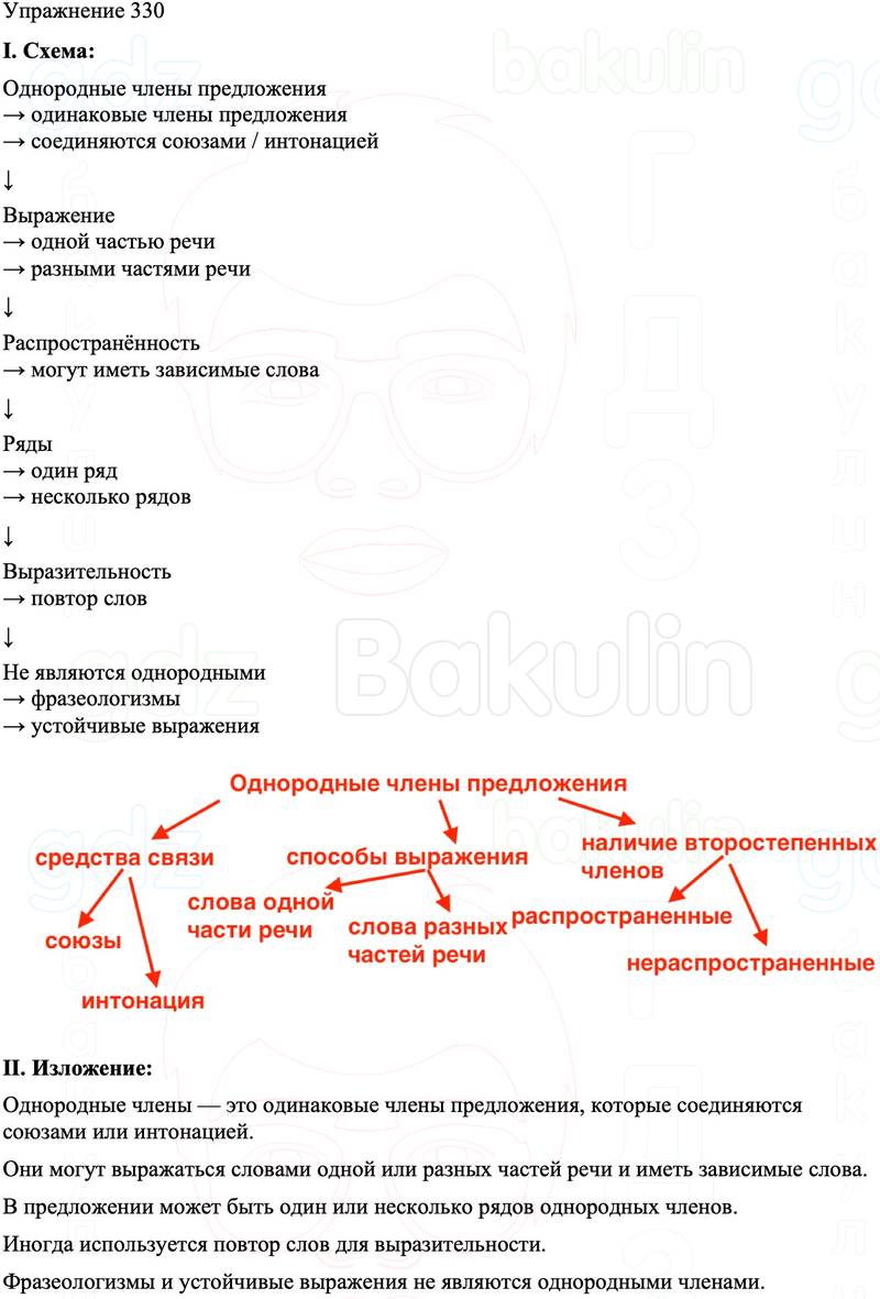 ГДЗ Русский язык 8 класс Бархударов Учебник Упражнение 330
