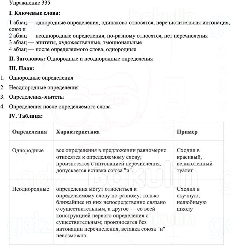 ГДЗ Русский язык 8 класс Бархударов Учебник Упражнение 335