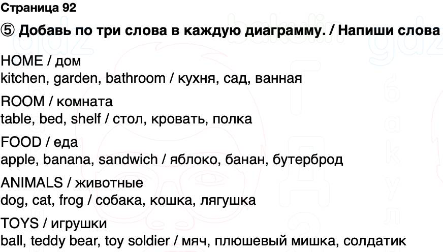 ГДЗ Английский язык 2 класс Быкова, Поспелова Spotlight Сборник упражнений Страница 92