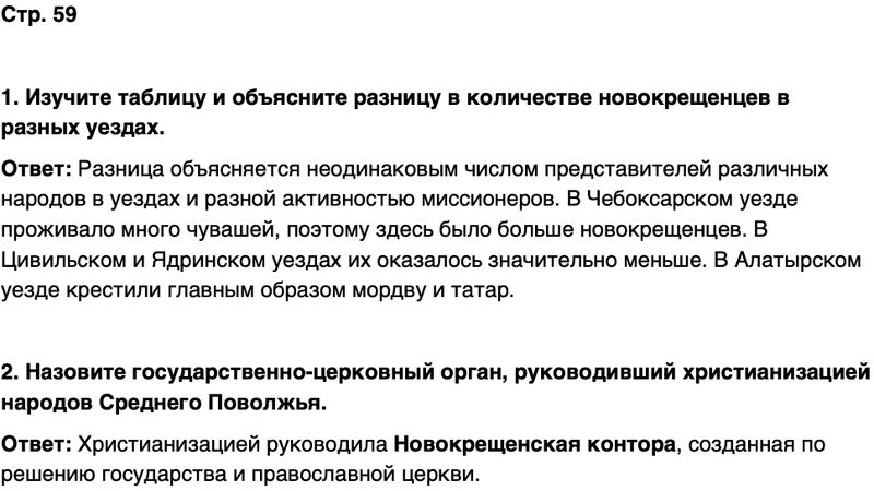 ГДЗ История нашего края Чувашия 6 класс Гусаров Страница 59