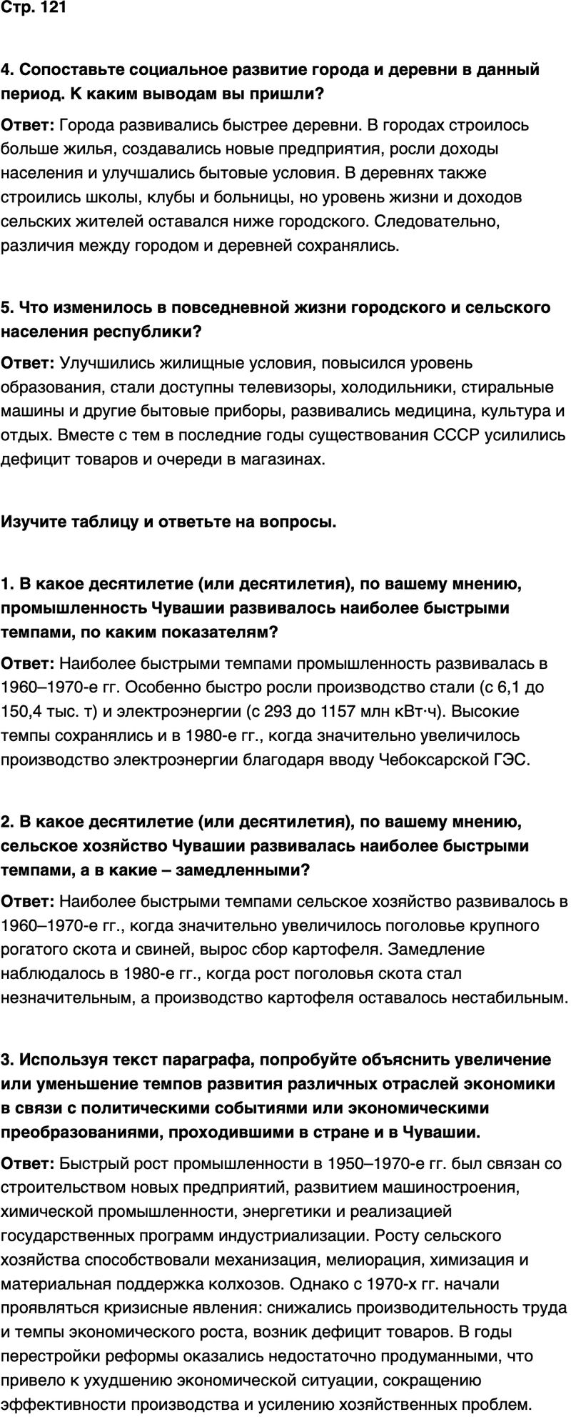 ГДЗ История нашего края Чувашия 7 класс Иванова Страница 121
