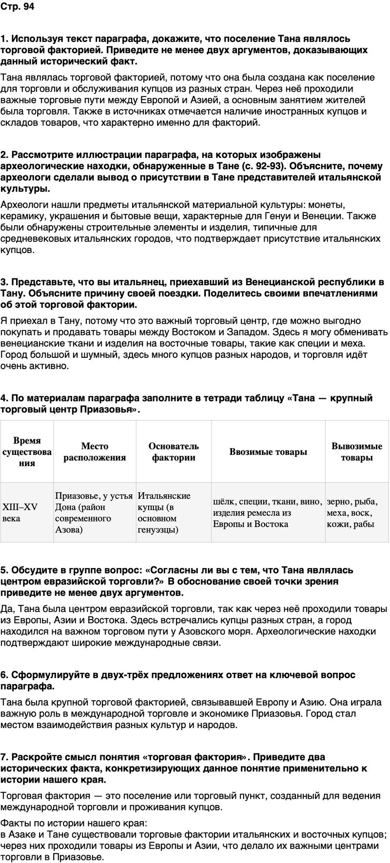 ГДЗ История нашего края Ростовская область 5 класс Осадченко, Галий Страница 94