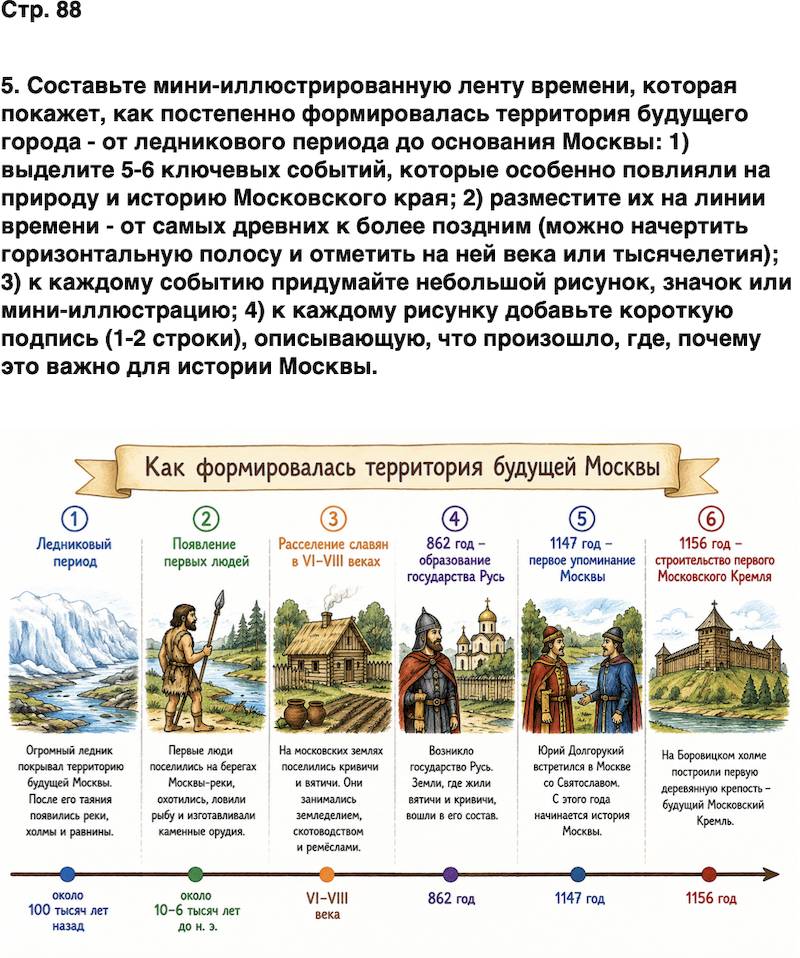 ГДЗ История нашего края Москва 5 класс Сорокин Половникова Страница 88