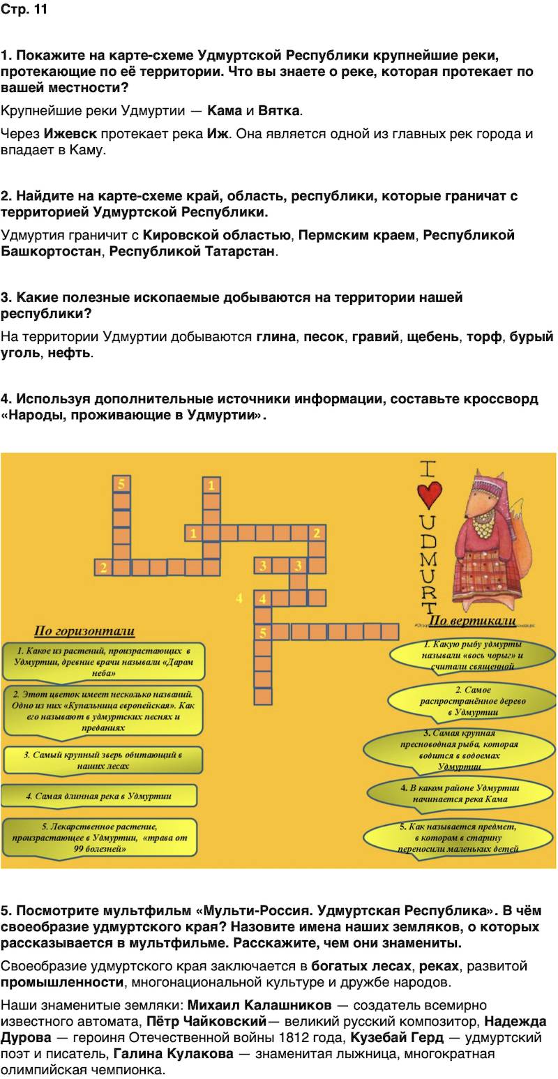 ГДЗ История нашего края Удмуртия 5 класс Мельникова Страница 11