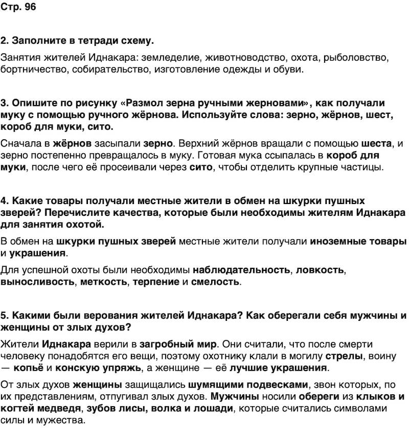 ГДЗ История нашего края Удмуртия 5 класс Мельникова Страница 96