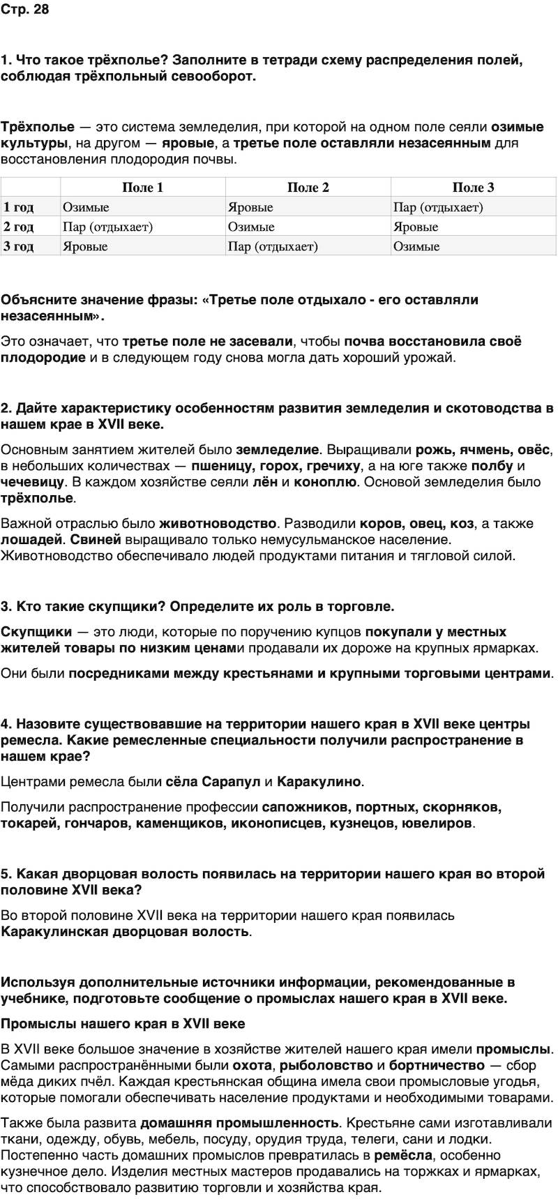ГДЗ История нашего края Удмуртия 6 класс Касимов Страница 28