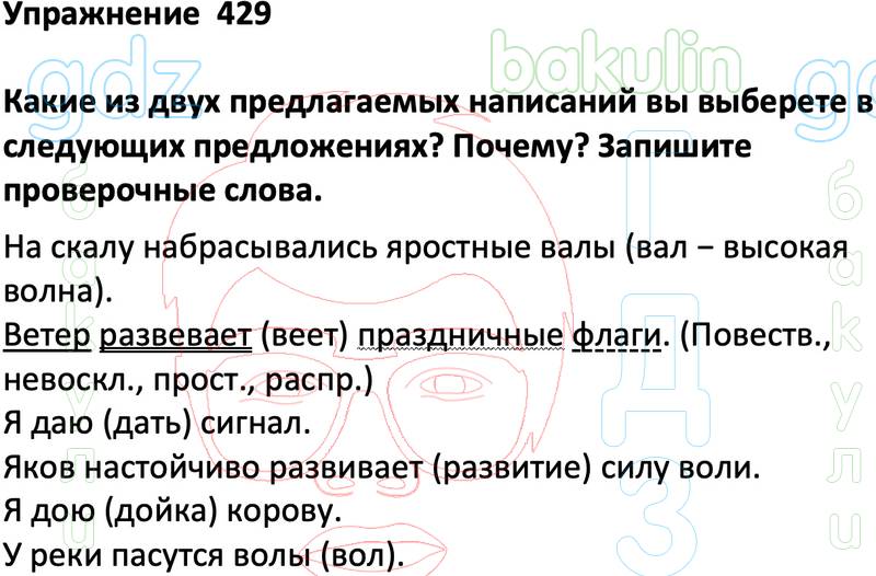 Русский язык 7 класс упражнение 429