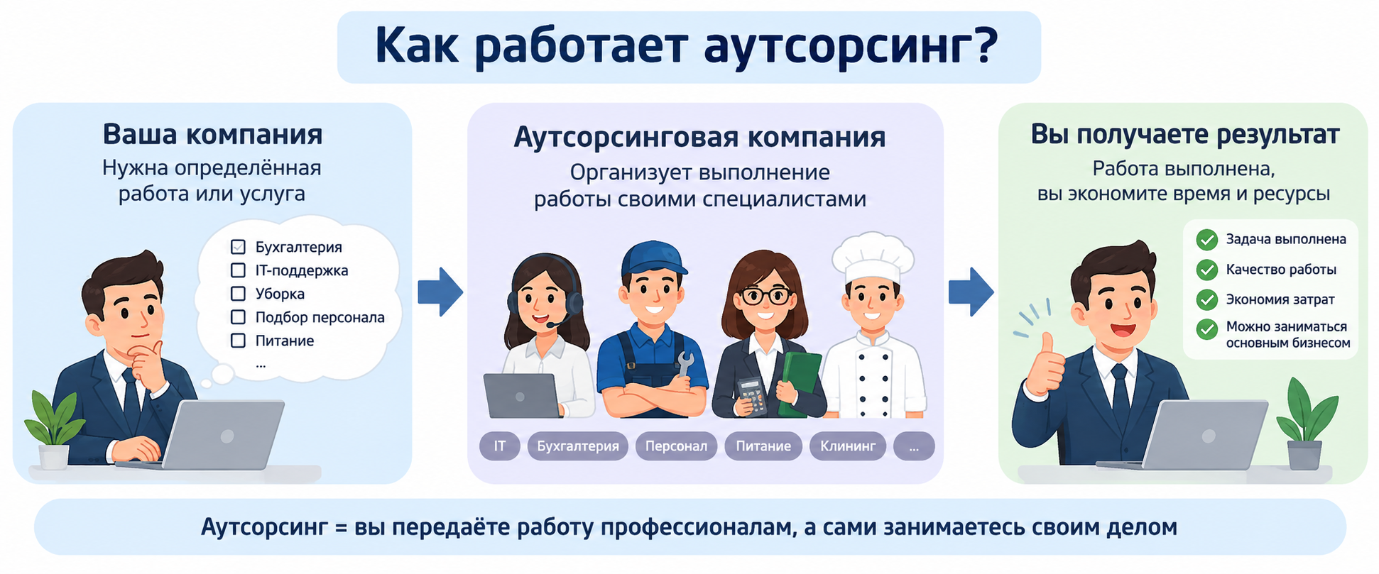 Как работает аутсорсинг простыми словами